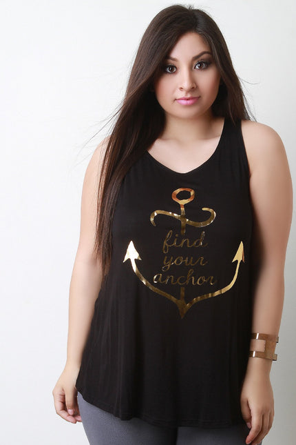 Find Your Anchor Strappy-Back Tank Top - NoveltyOne