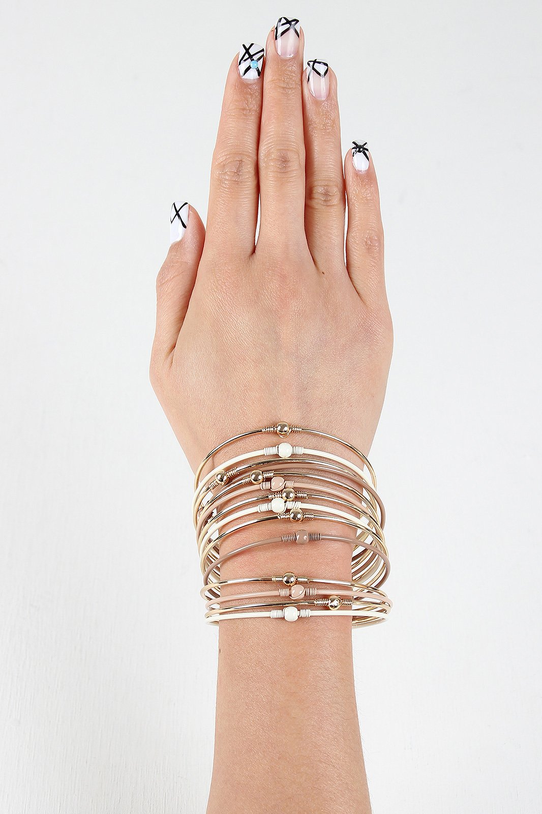Stacked Multi Wire Cuff Bracelet