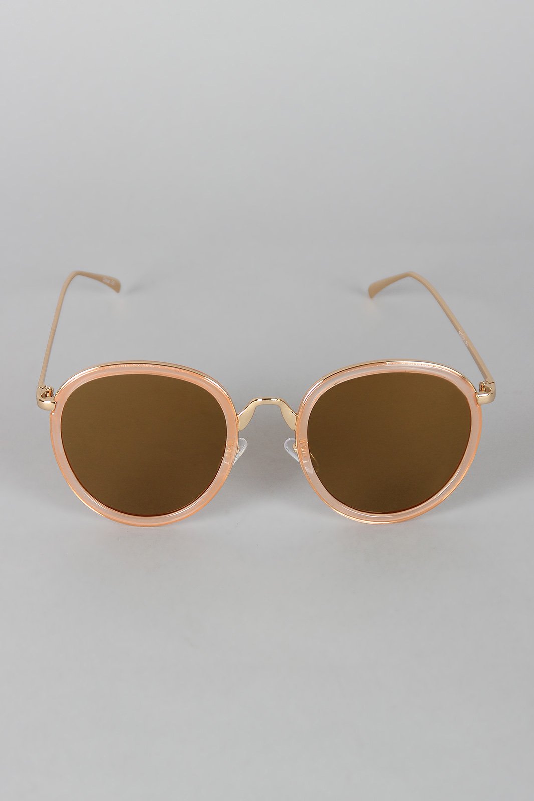 Pointy Bridge Plastic and Metal Sunglasses