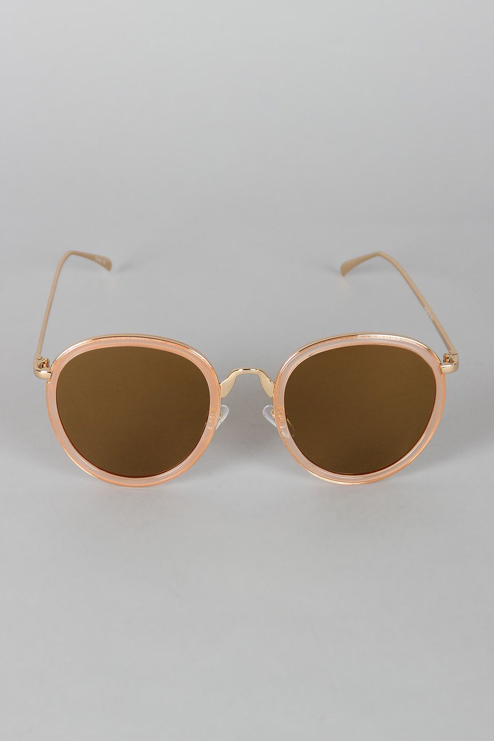 Pointy Bridge Plastic and Metal Sunglasses