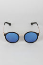 Retro Metal and Plastic Round Sunglasses