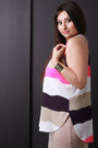 Multicolor Striped Sleeveless Flowy Necklace Top - NoveltyOne