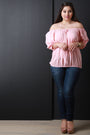 Off Shoulder Long Sleeve Peasant Top - NoveltyOne