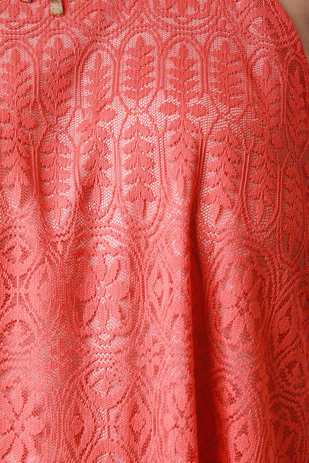 Crochet Lace Floral Pattern Midi Dress