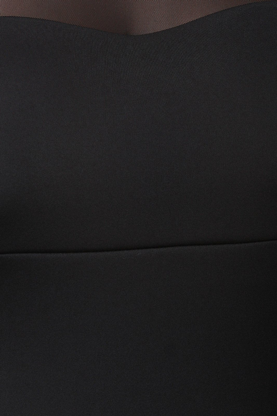 Mock Neck Mesh Patchwork Sleeveless Bodycon Dress - NoveltyOne