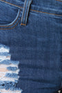 Distress Hole Bermuda Denim Shorts - NoveltyOne