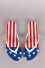 Liliana Stars and Stripes Thong Flat Sandal - NoveltyOne