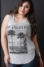 Los Angeles Graphic Print Thank Top - NoveltyOne