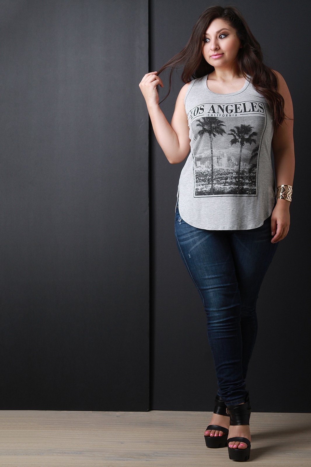 Los Angeles Graphic Print Thank Top - NoveltyOne