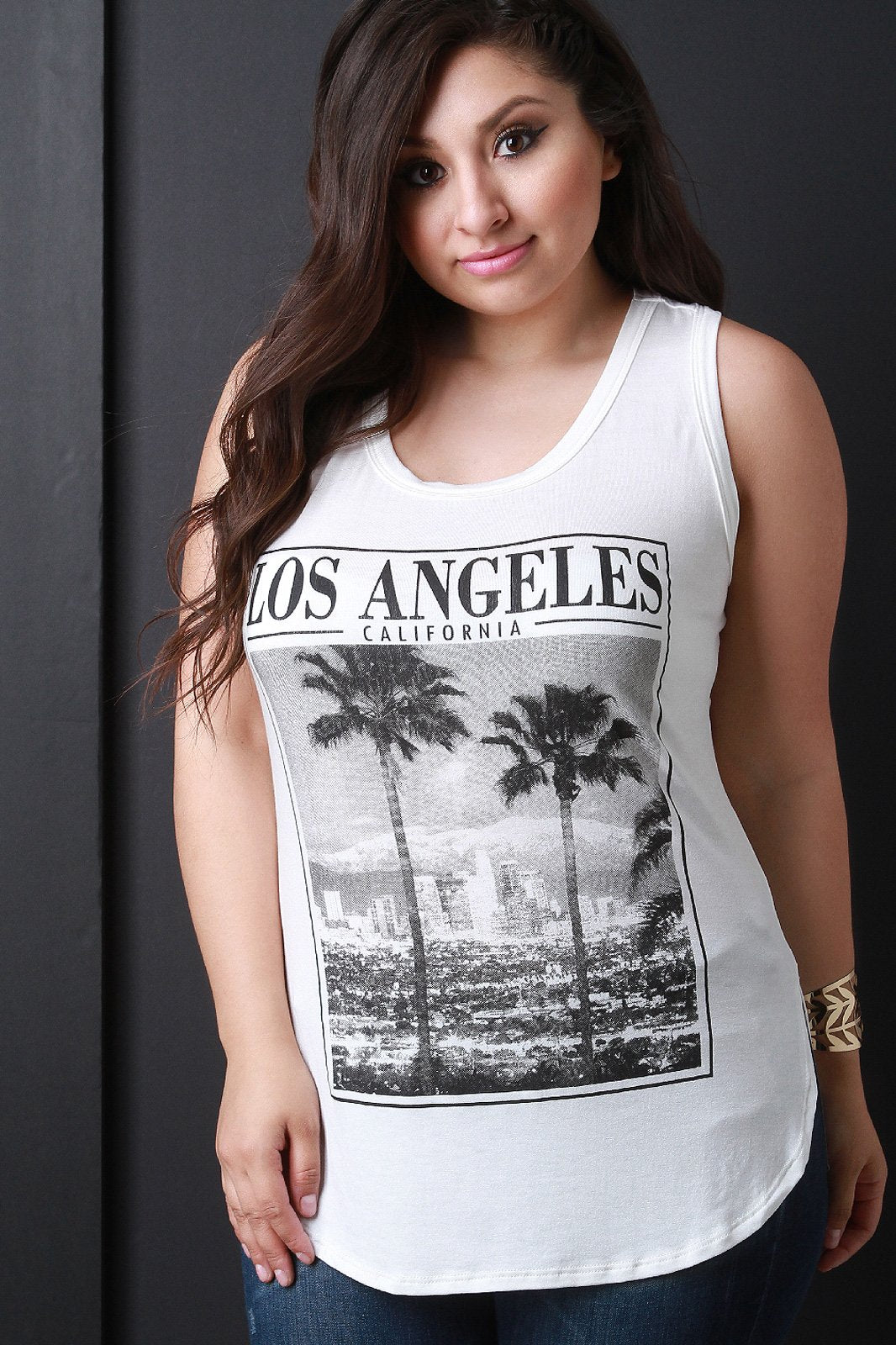 Los Angeles Graphic Print Thank Top - NoveltyOne