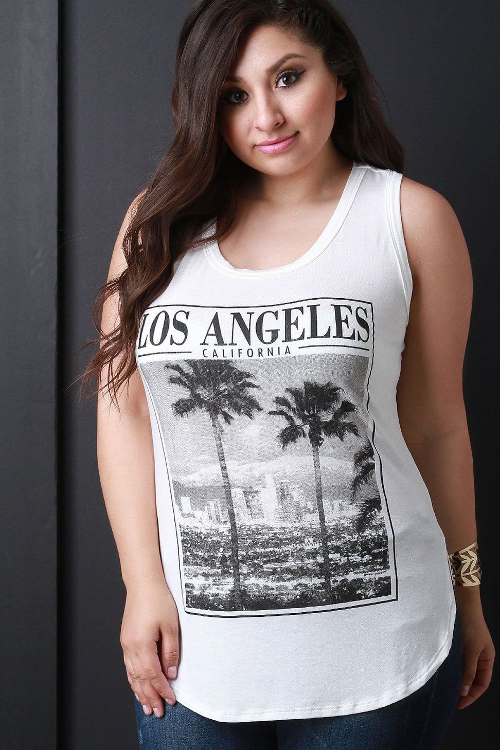 Los Angeles Graphic Print Thank Top - NoveltyOne