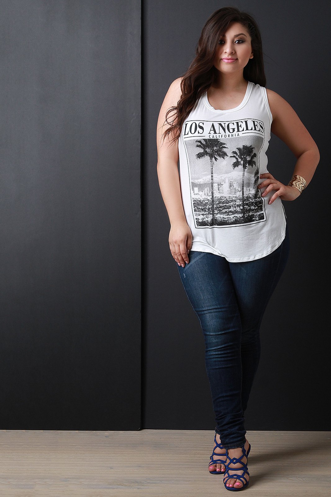 Los Angeles Graphic Print Thank Top - NoveltyOne