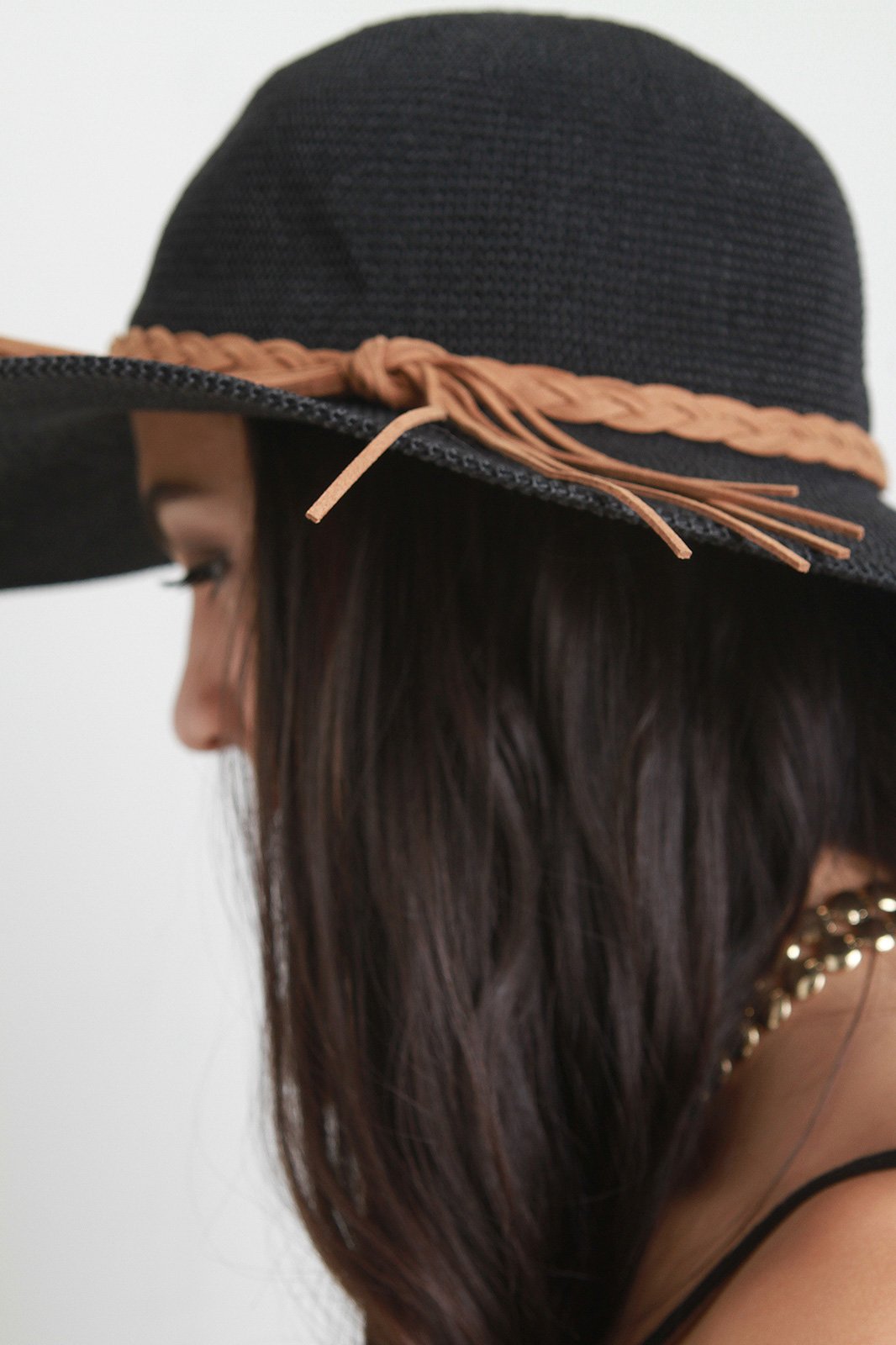 Braided Tie Straw Summer Hat