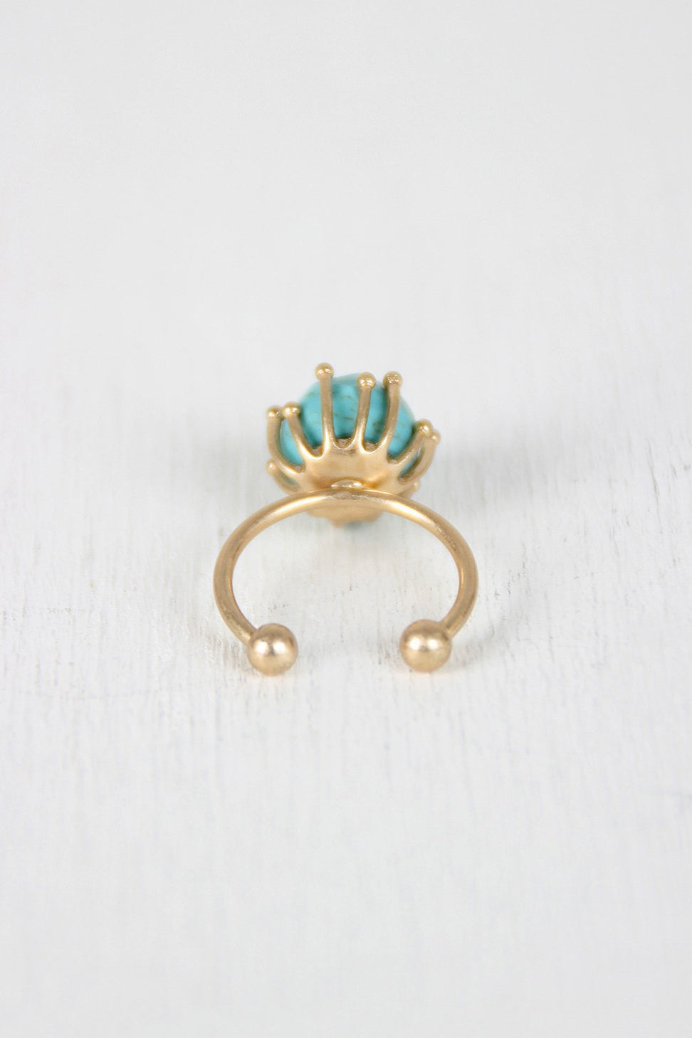 Turquoise Stone Open Band Ring