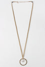 Fresh Water Pearl and Circle Pendant Necklace - NoveltyOne