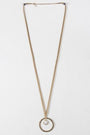 Fresh Water Pearl and Circle Pendant Necklace - NoveltyOne