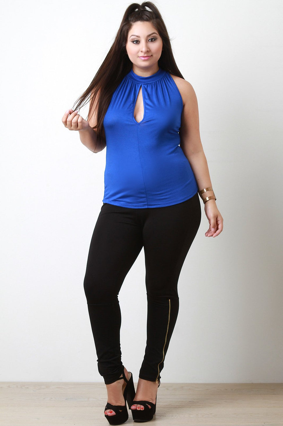 Mock Neck Keyhole Top - NoveltyOne