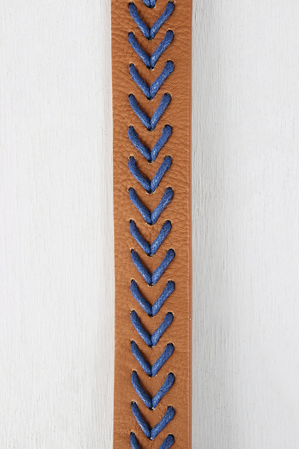 Woven Contrast Vegan Leather Belt