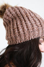 Fur Pom Pom Chunky Knit Beanie - NoveltyOne