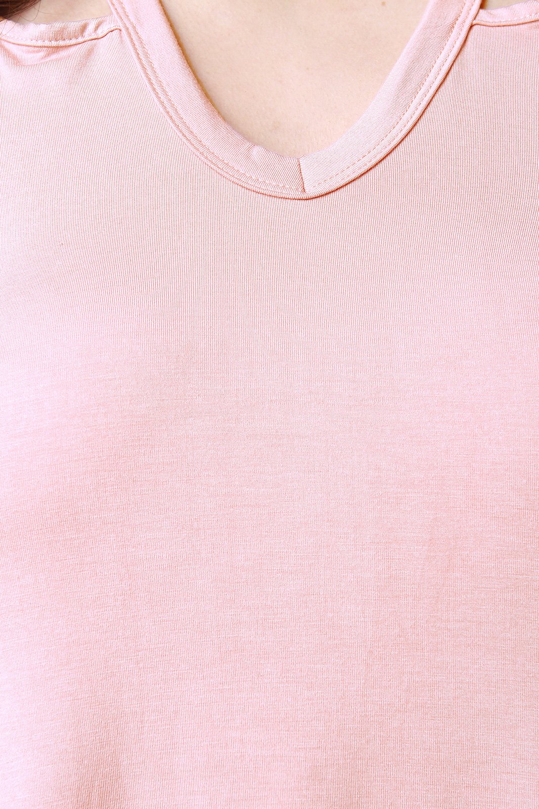 V Neck Shoulder Cut Out Shift Dress