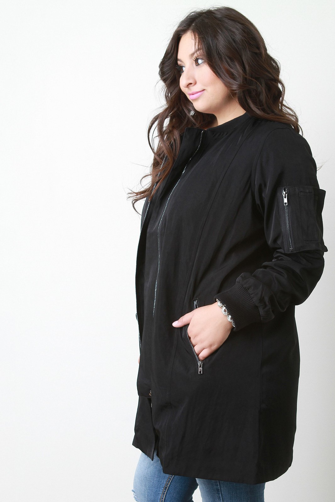 Longline Bomber Jacket - NoveltyOne