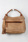 Distressed Vegan Leather Tassel Bag - NoveltyOne