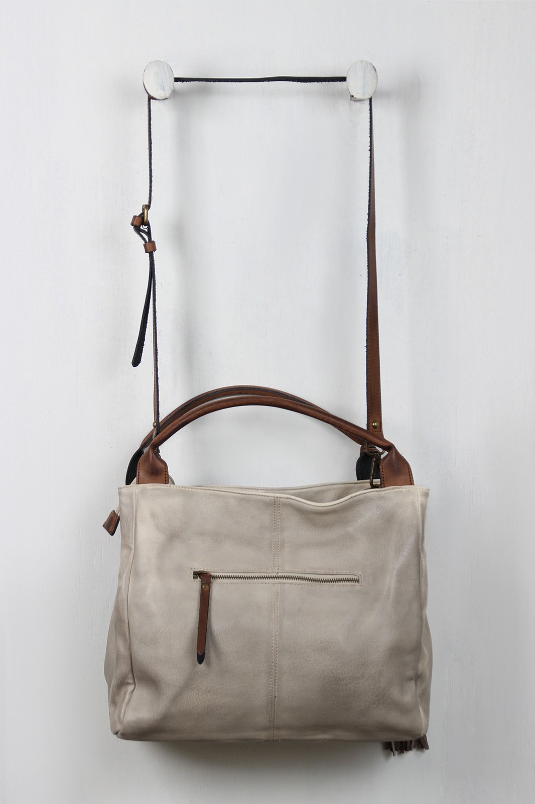 Distressed Vegan Leather Tassel Bag - NoveltyOne