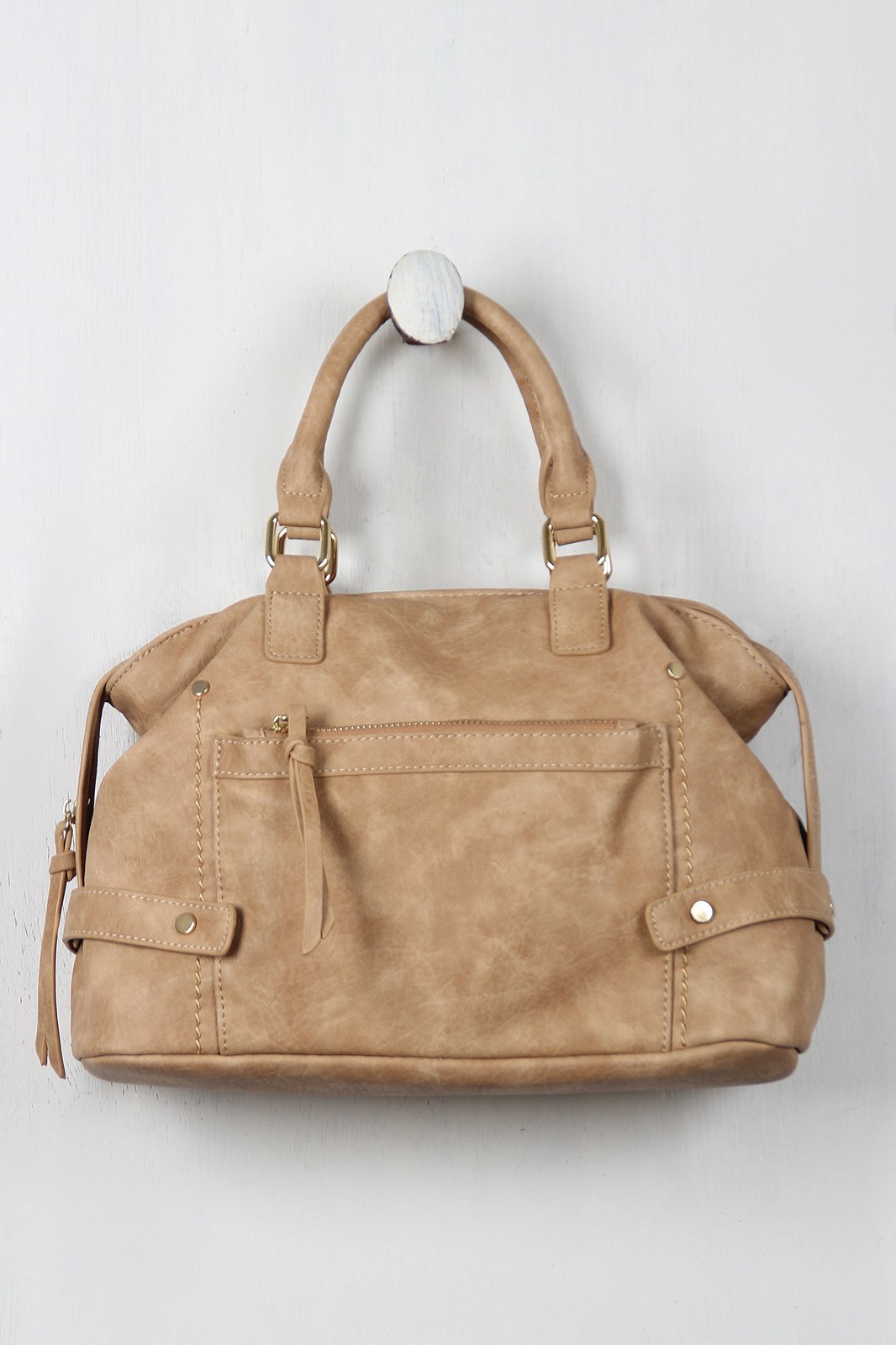 Medium Vegan Leather Satchel Bag
