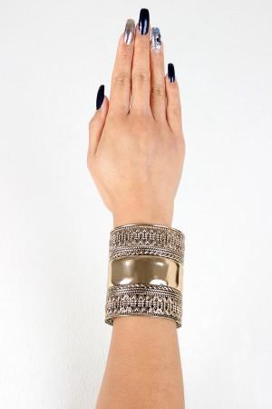 Royalty Etched Cuff Bracelet