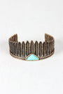 Native Feathers and Marble Cuff Bracelet - NoveltyOne