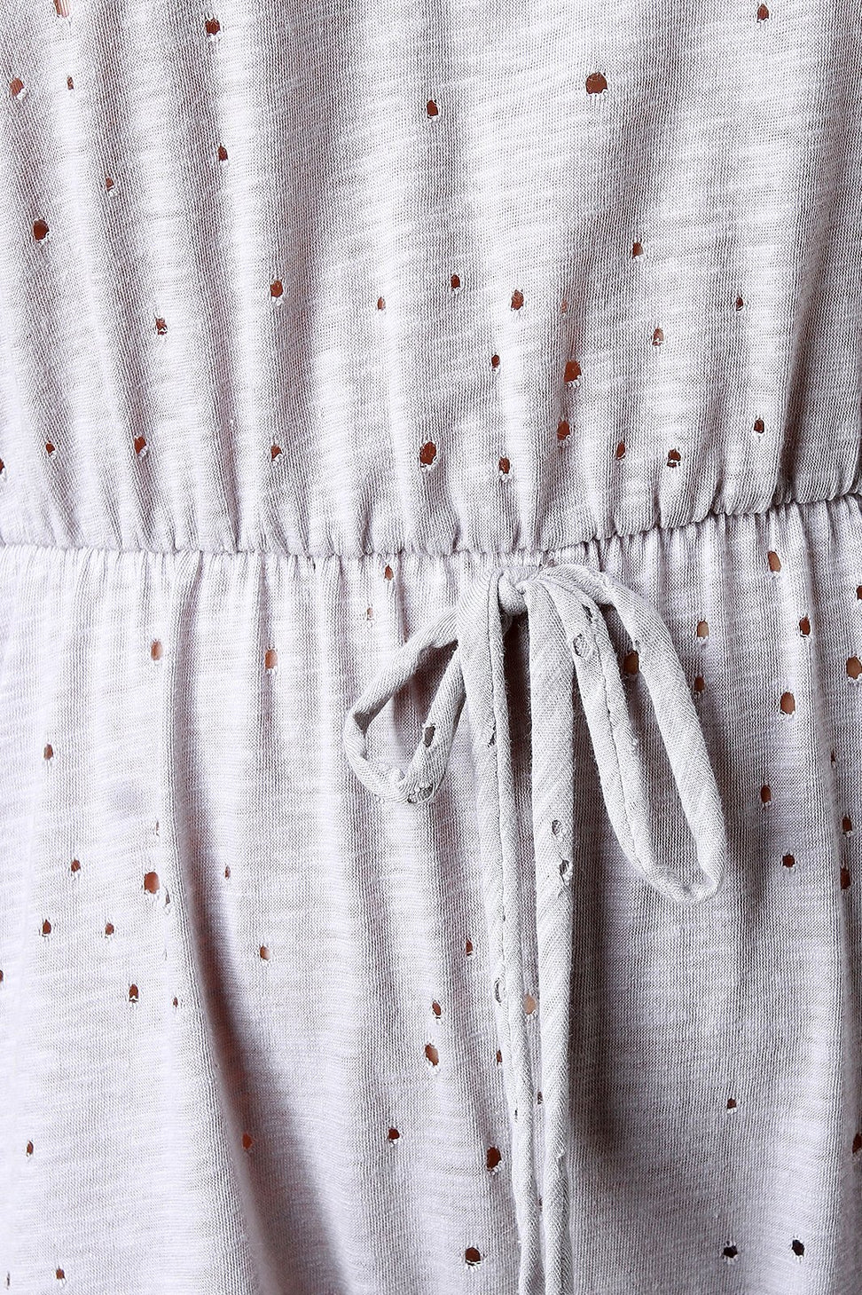 Distressed Hole Mock Neck Sleeveless Jumpsuit - NoveltyOne