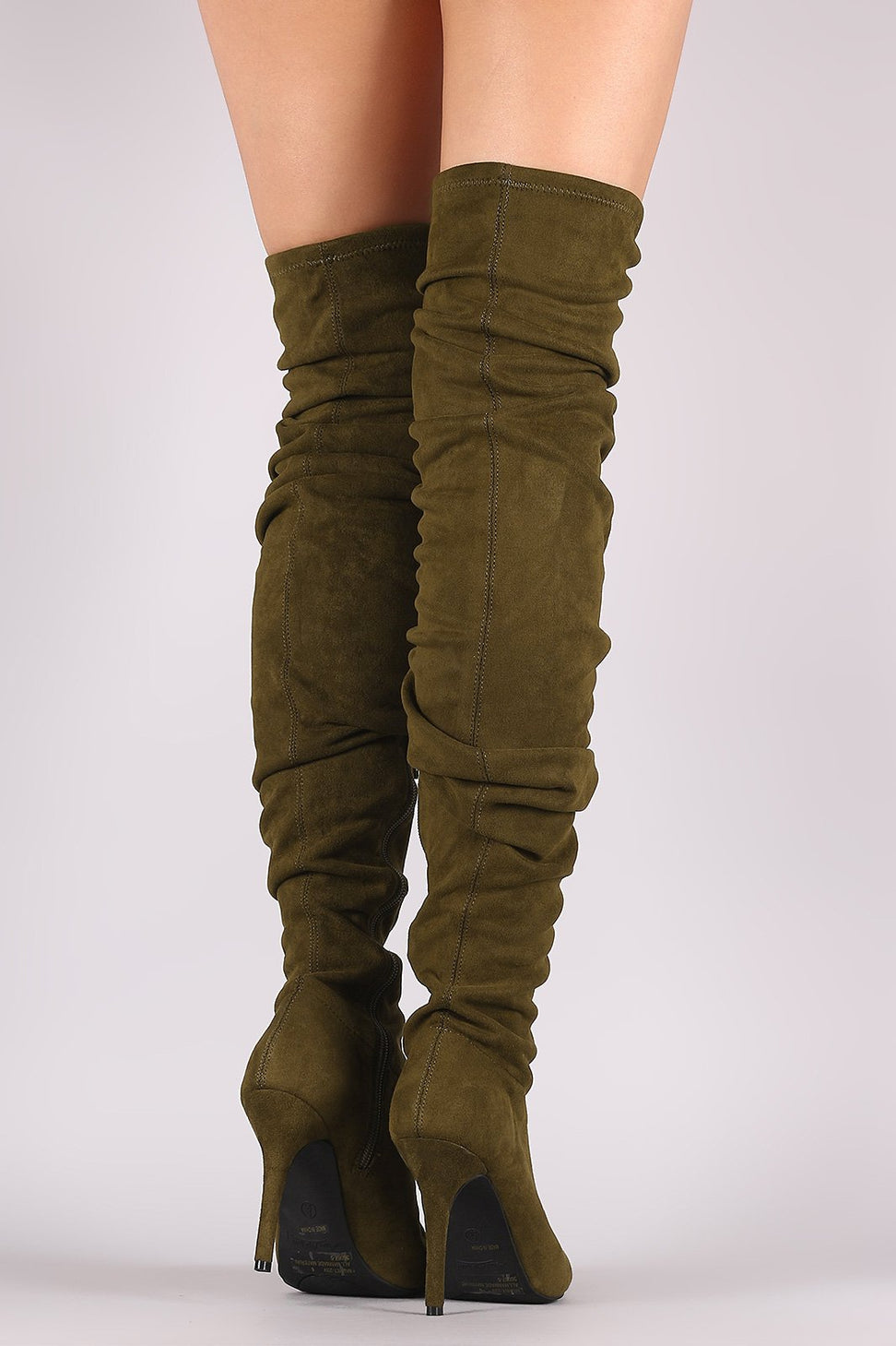 Anne Michelle Suede Slouchy Pointy Toe Stiletto Boots