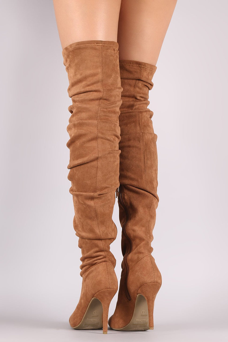 Anne Michelle Suede Slouchy Pointy Toe Stiletto Boots