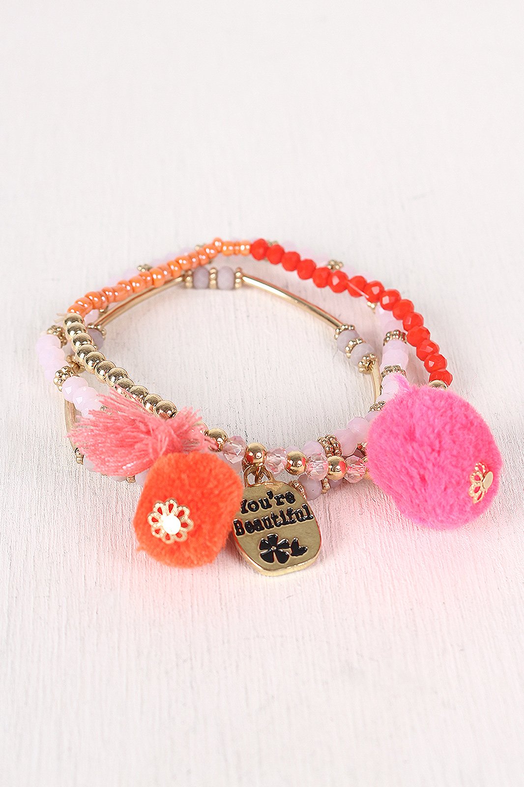 You're Beautiful Beaded Bracelet Set