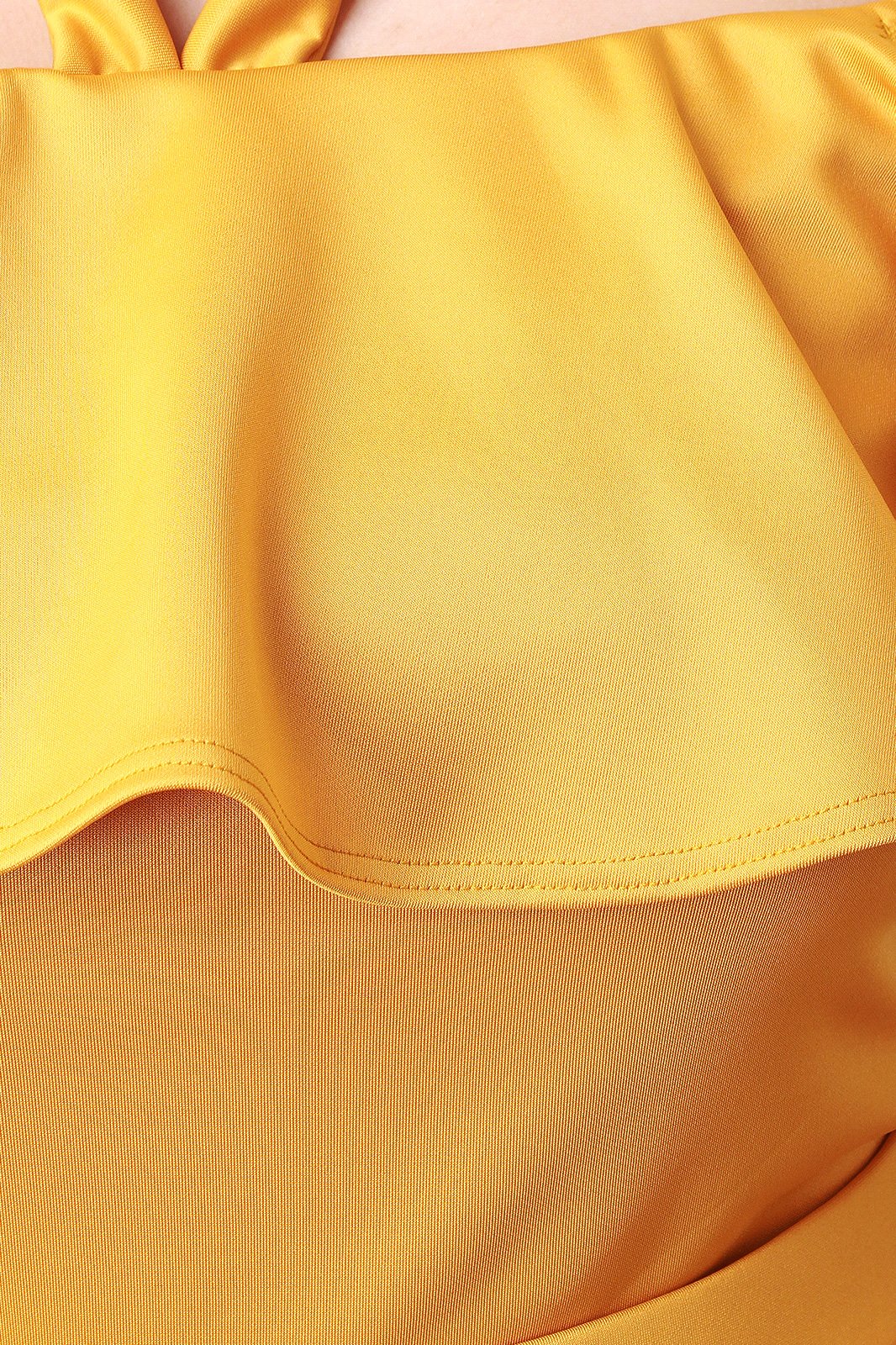 Off The Shoulder Halter Strap Ruffle Crop Top