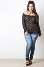 Long Sleeve Lace Bardot Top - NoveltyOne