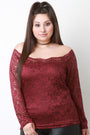 Long Sleeve Lace Bardot Top - NoveltyOne