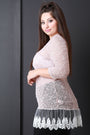 Lace Open-Knit Sweater Top