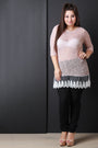Lace Open-Knit Sweater Top