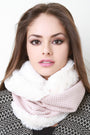 Faux Fur and Knitted Circle Scarf