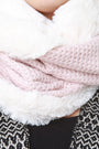 Faux Fur and Knitted Circle Scarf