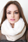 Faux Fur and Knitted Circle Scarf