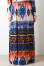 Tie Dye Stretch Knit High Waisted Maxi Skirt