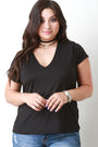 Plus Size Seamless V-Neck Top