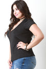 Plus Size Seamless V-Neck Top