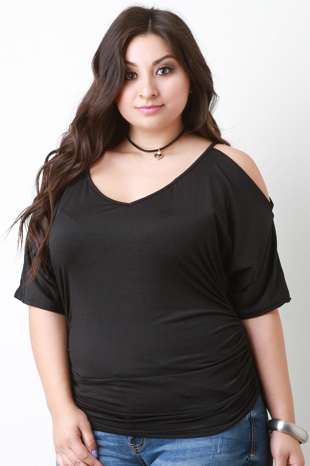 Cold Shoulder Choker Top