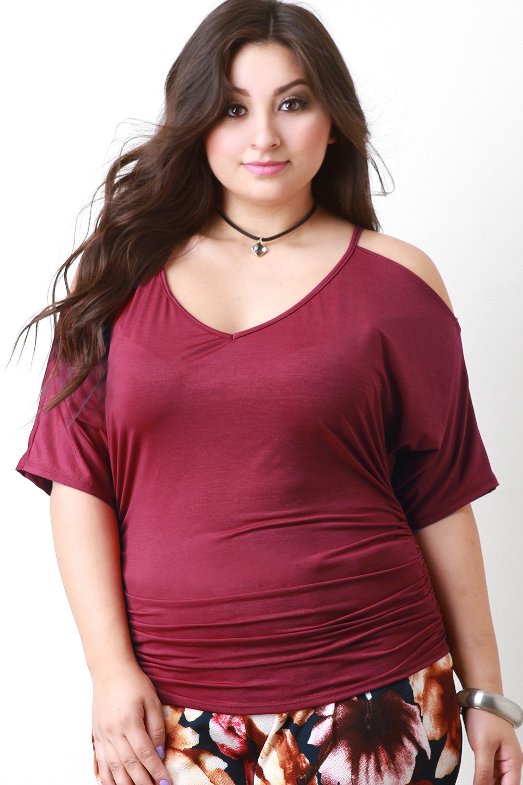 Cold Shoulder Choker Top