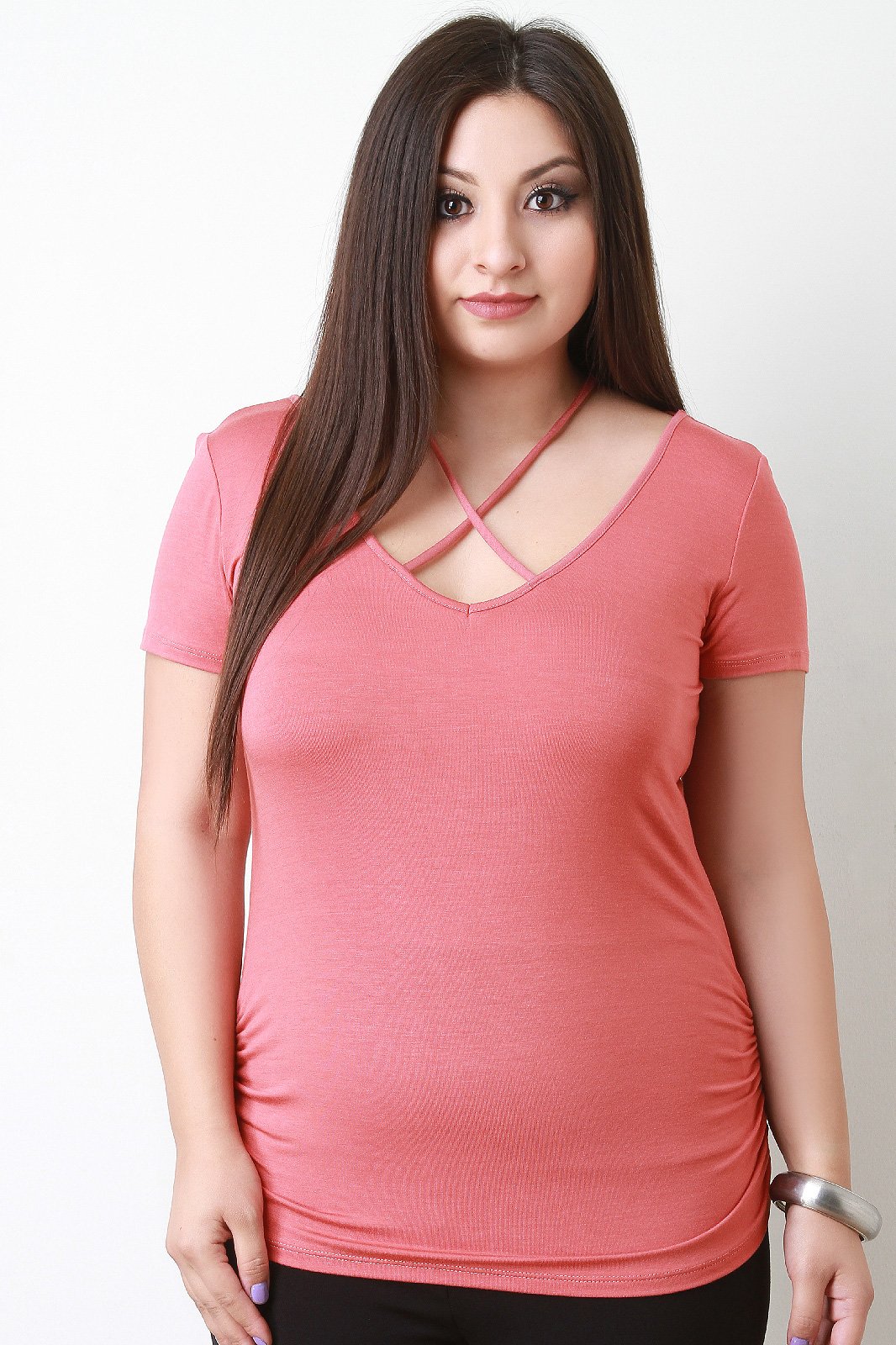 Lattice Caged Yoke Top