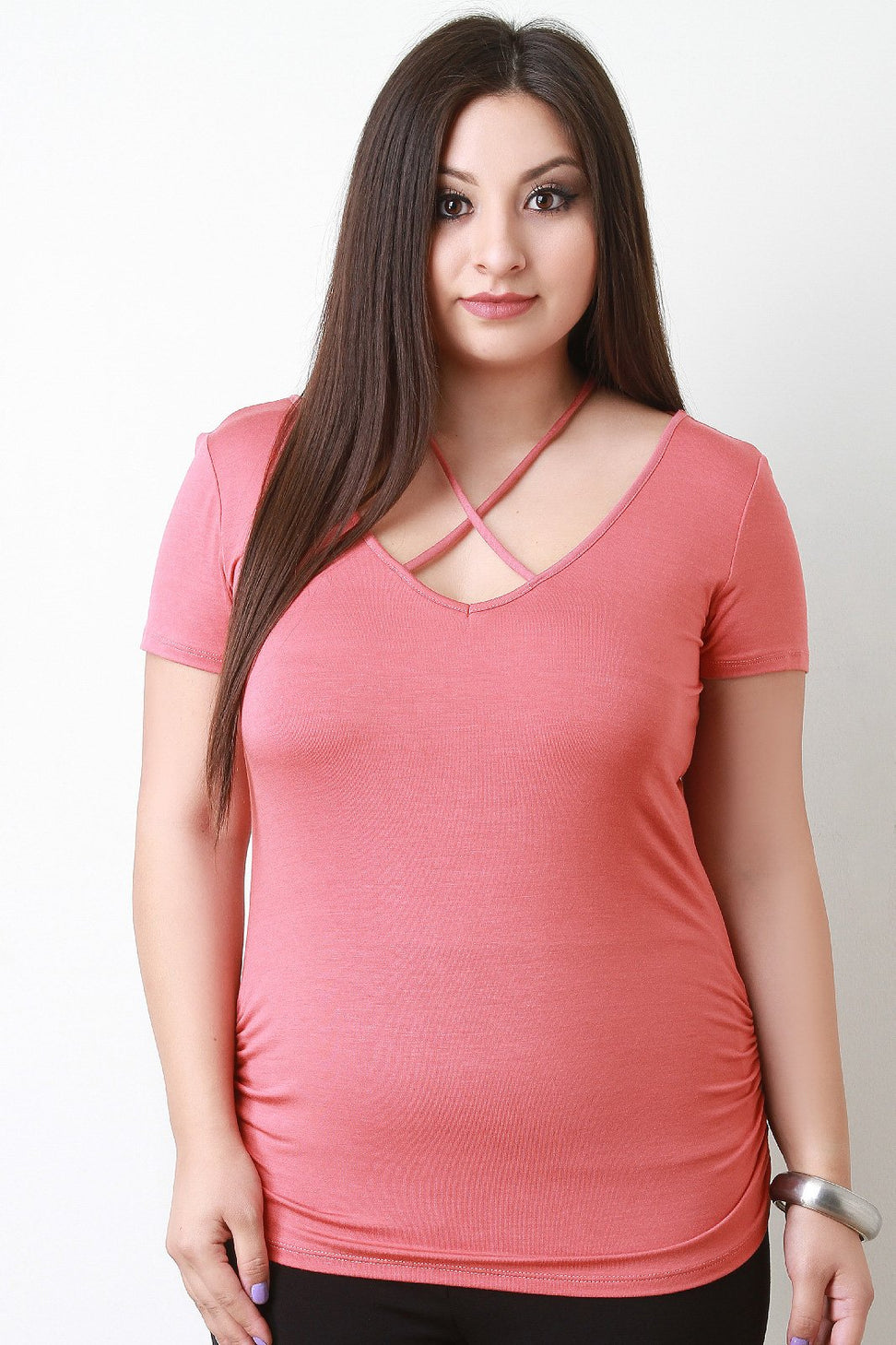 Lattice Caged Yoke Top