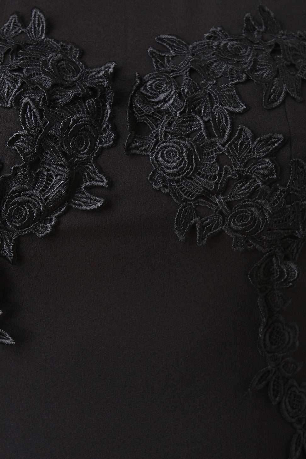 Floral Applique Mesh Sleeves Sheath Dress - NoveltyOne